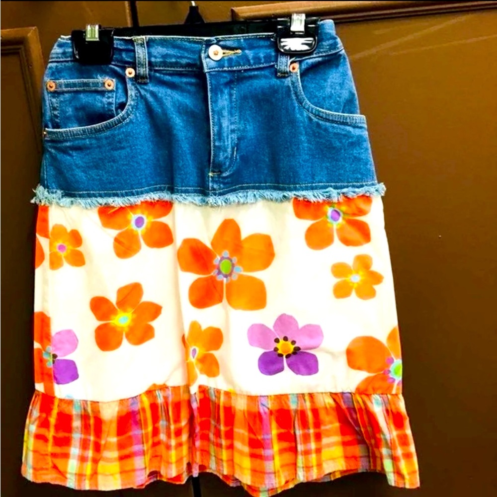 🆕 THE CHILDRENS PLACE VINTAGE adjustable Denim skirt